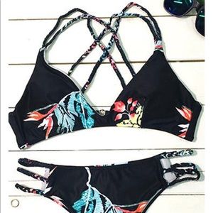 Black floral bikini!
